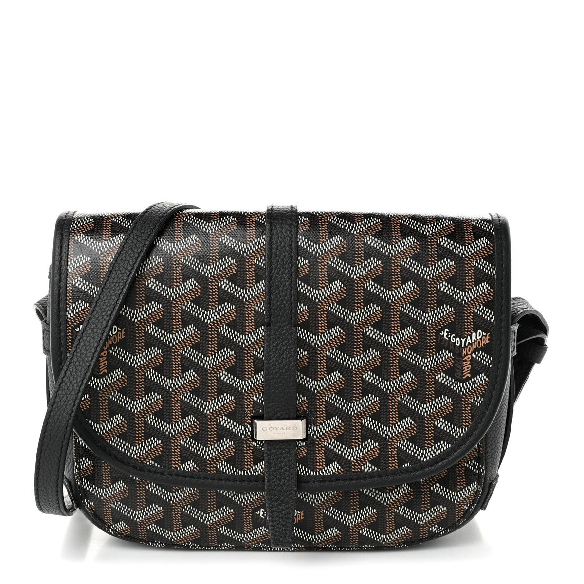 Goyard Goyardine Belvedere II PM Messenger Bag Black Black