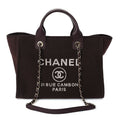 Chanel Mixed Fibers Calfskin Small Deauville Tote Burgundy
