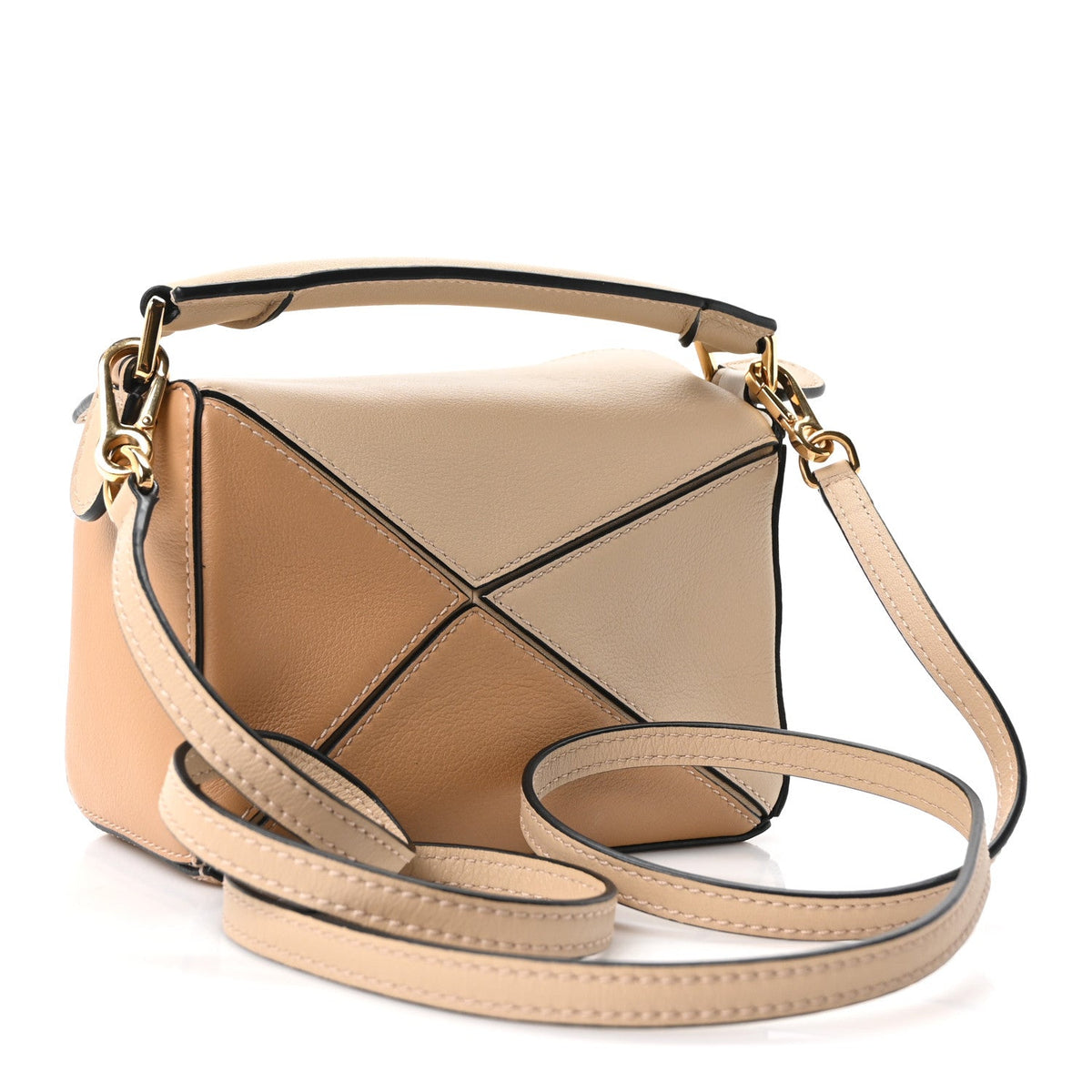 Loewe Calfskin Mini Puzzle Bag Dusty Beige Soft White