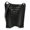 Bottega Veneta Nappa Intrecciato Small Flat Loop Messenger - Angled Front View