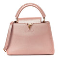 Louis Vuitton Metallic Taurillon Capucines BB Pearly Pink