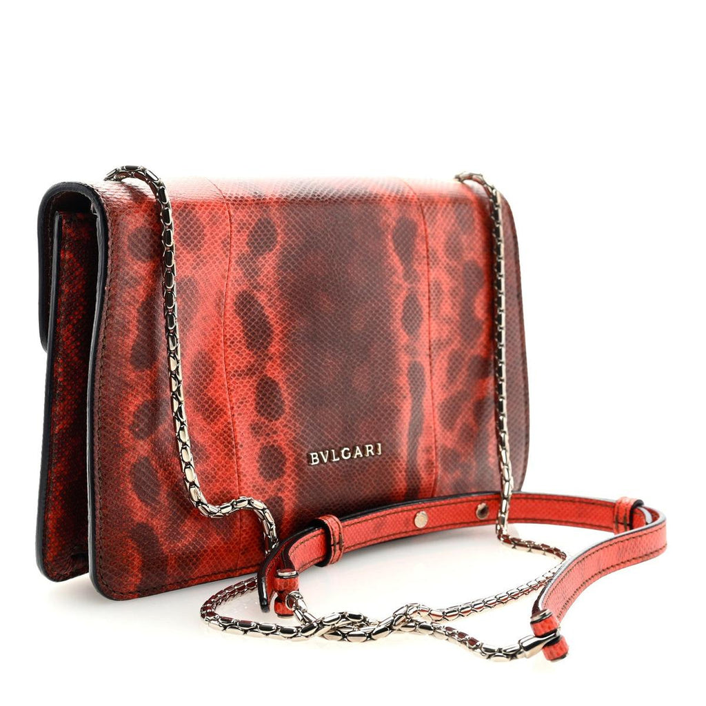 BVLGARI SERPENTI FOREVER SMALL SHOULDER BAG IN RED KARUNG