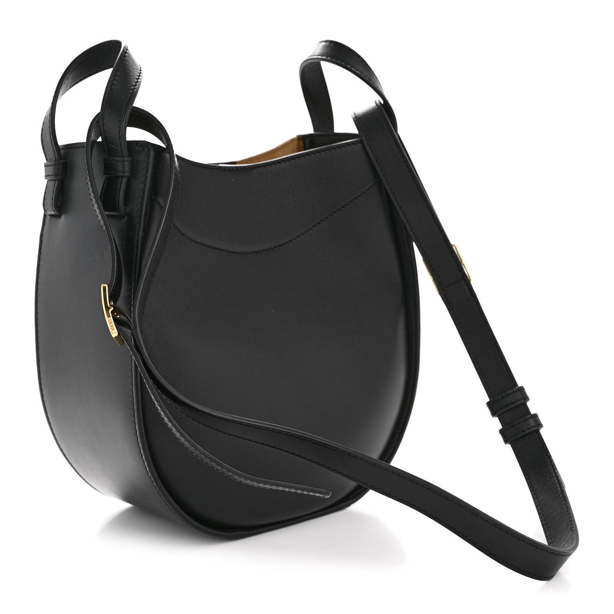 Loewe Calfskin Hammock Slice Bag Black