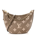 Louis Vuitton Empreinte Monogram Giant Loop Hobo Dove Gray Cream front view