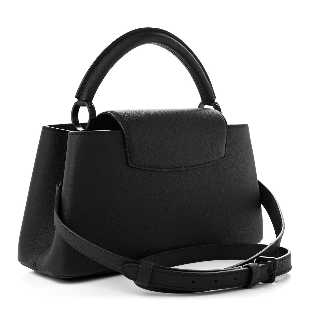 Louis Vuitton Taurillon Capucines East West MM Matte Black
