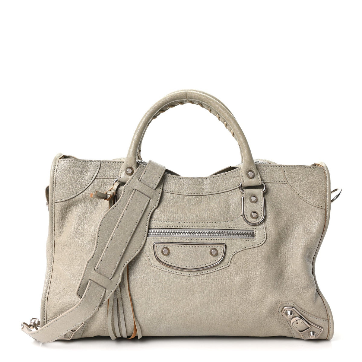 Balenciaga Chevre Gold Metallic Edge Hardware City Gris Glace