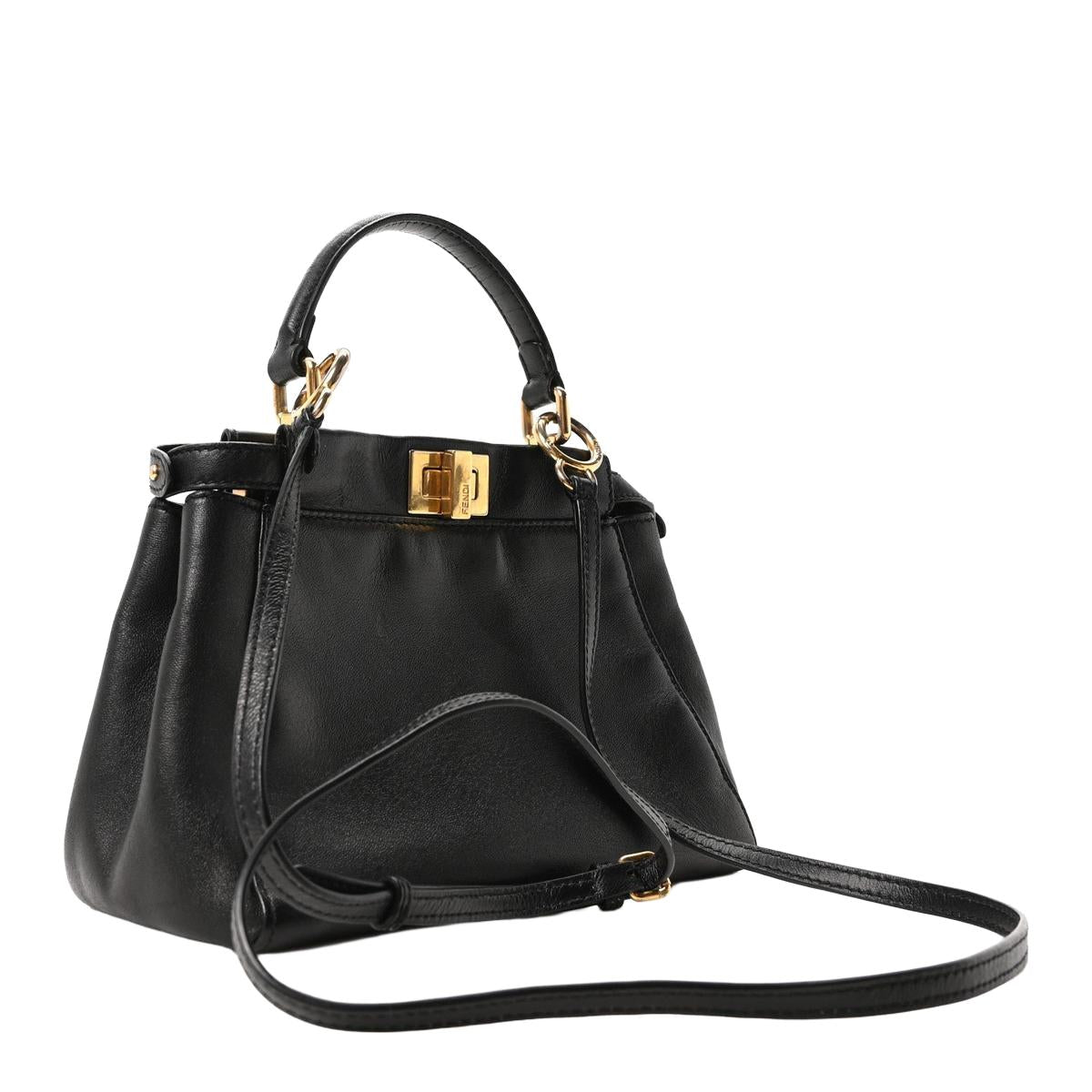 Fendi Peekaboo Mini leather bag side view