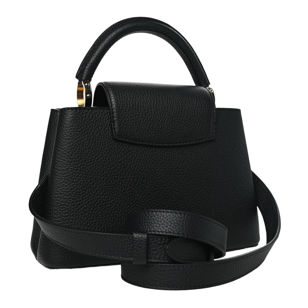 LV Capucines BB Taurillon Noir Black - back view