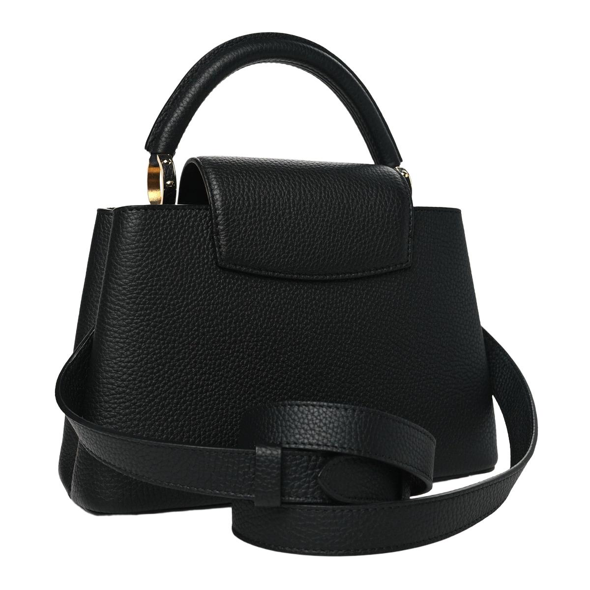 LV Capucines BB Taurillon Noir Black - back view