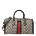 Gucci GG Supreme Monogram Web Medium Ophidia Boston Brown