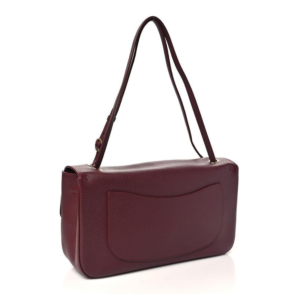 Chanel Grained Calfskin Small Souplissimo Maxi Flap Burgundy side view