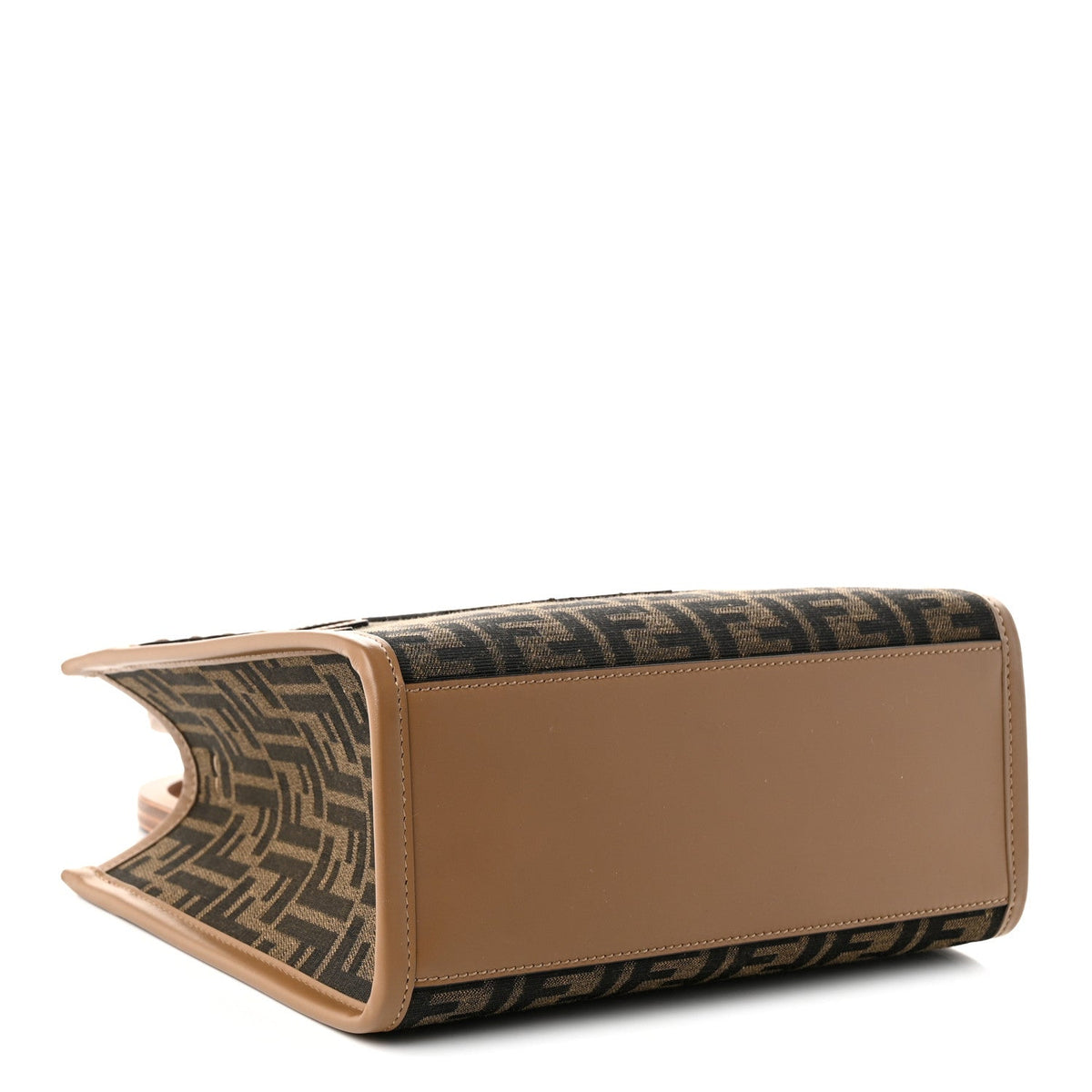Fendi Small Sunshine Shopper Tote Tobacco Sand detail view