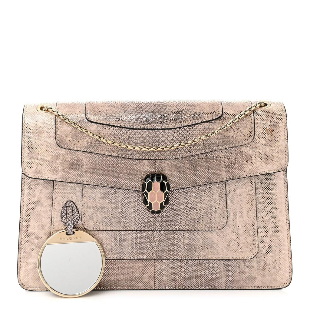 BVLGARI SERPENTI FOREVER CROSSBODY BAG IN ROSA DI FRANCIA METALLIC KARUNG