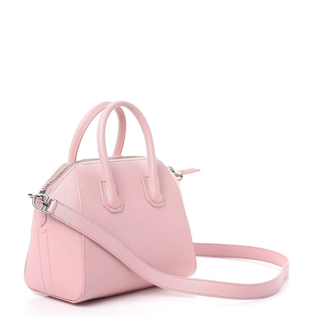 Givenchy Mini Antigona pale pink sugar goatskin side view