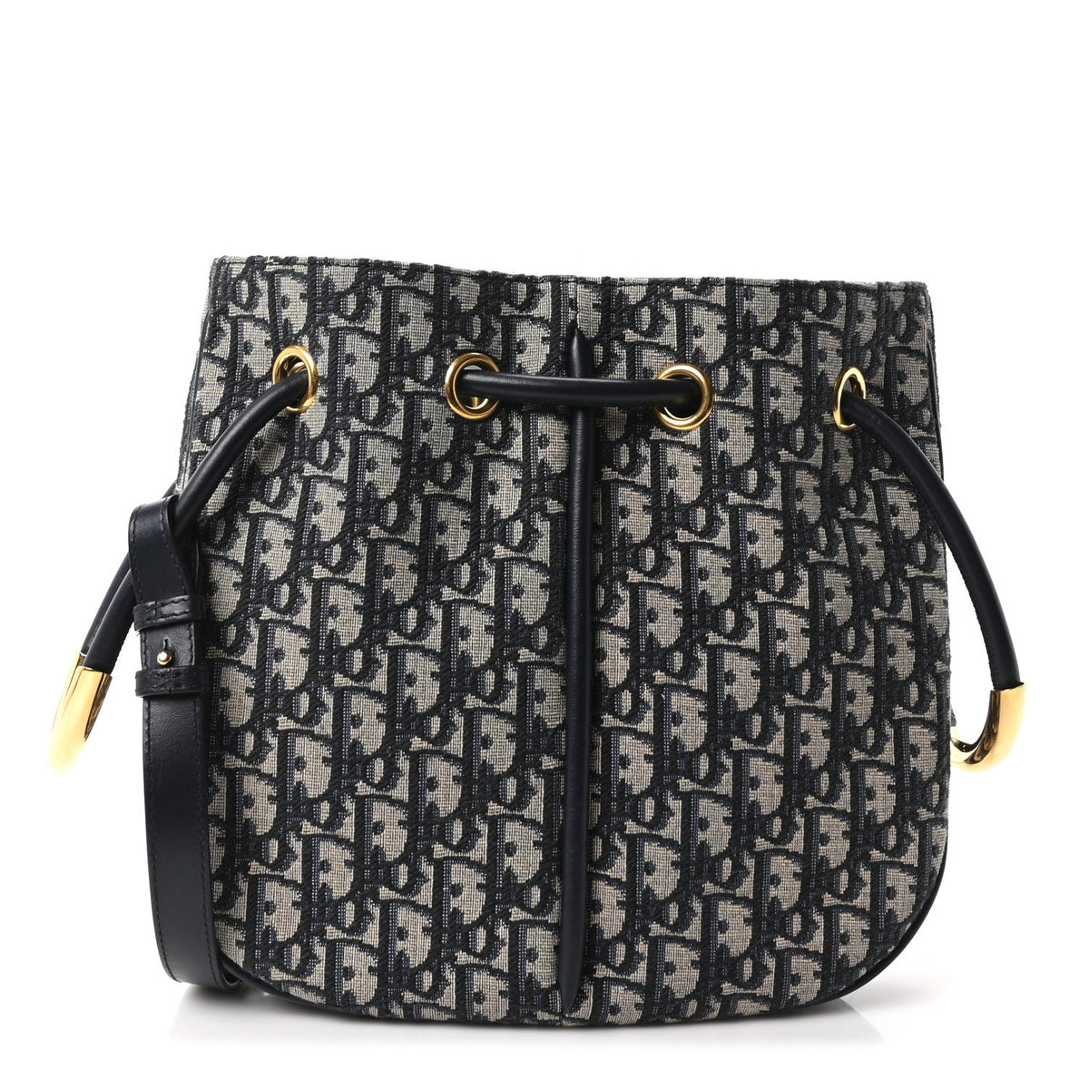 Dior Oblique Medium Nolita Bucket Bag Blue