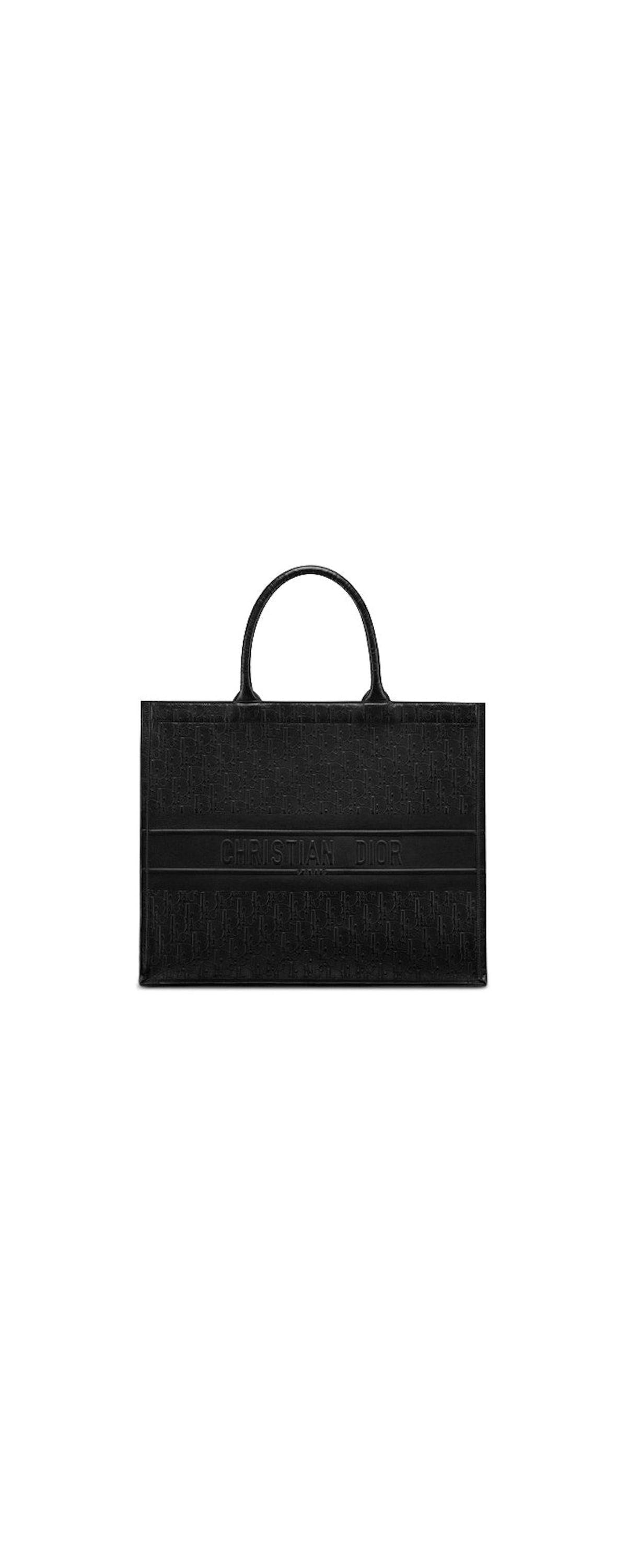Dior Book Tote Oblique black - front view