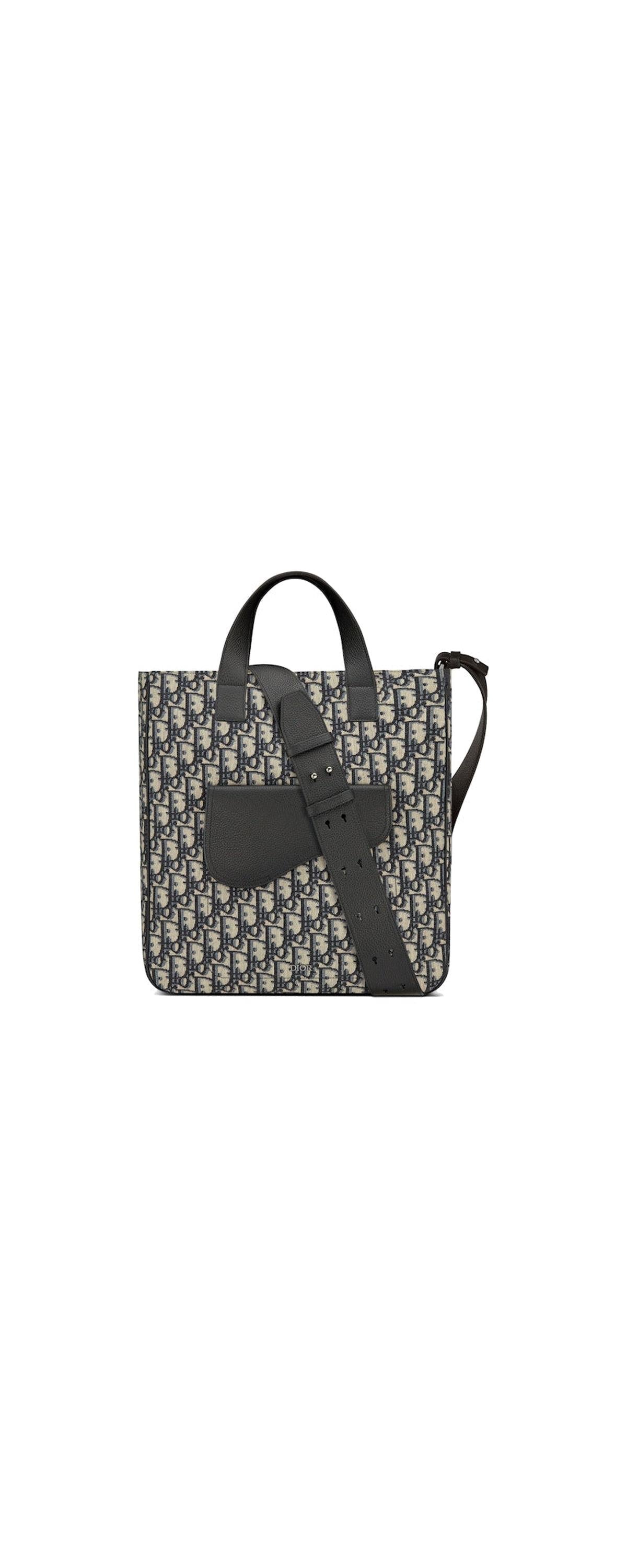 Dior Oblique Galaxy saddle tote bag - front view