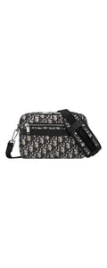 Dior Safari Messenger Bag Oblique Jacquard beige black - front view