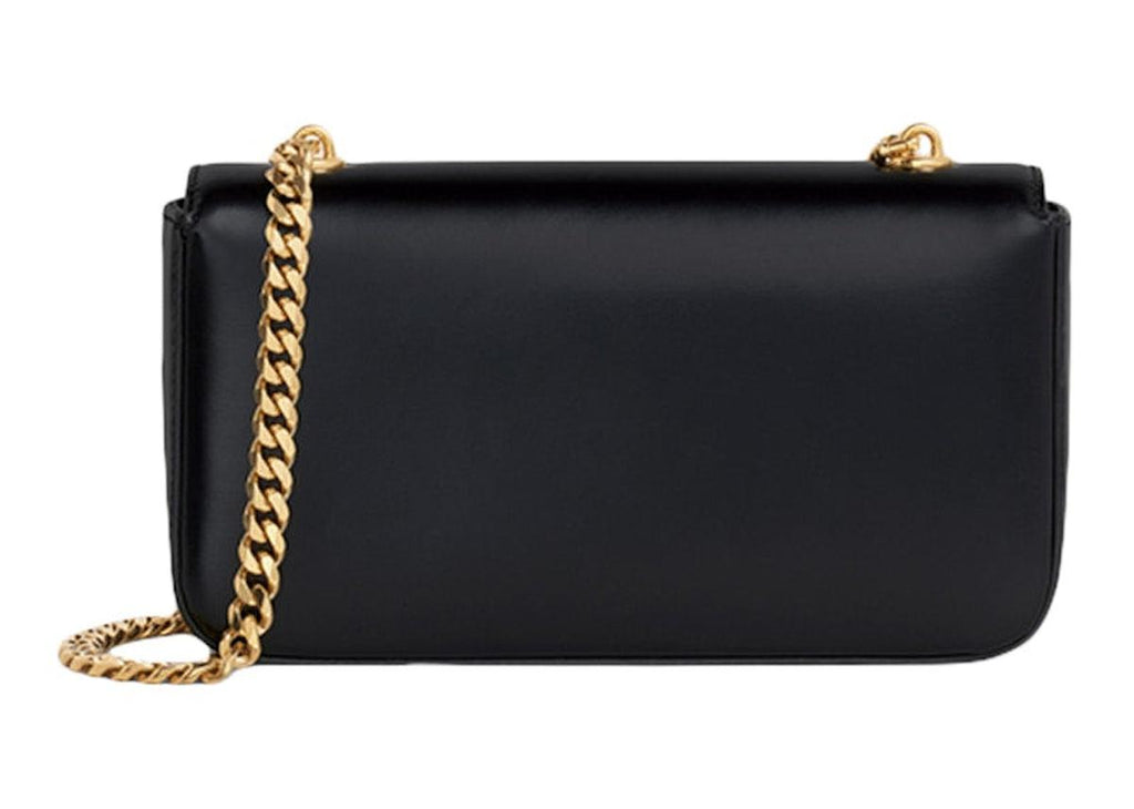 Celine Maillon Triomphe Shoulder Bag Black Calfskin - Back view