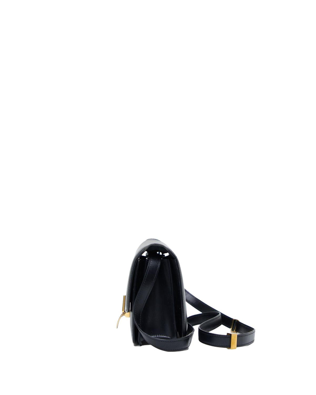 Celine Classic Box Small Bag Black Calfskin - Side view