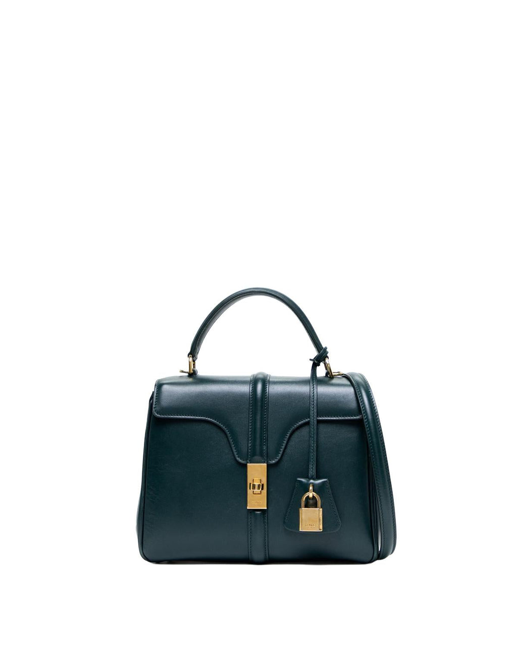 Celine Small 16 Calfskin Bag Black - Front view