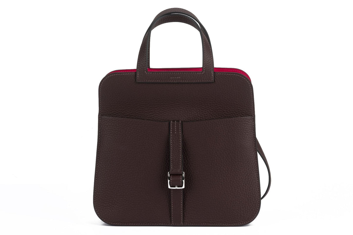 Hermès Taurillon Clemence Verso Halzan 31 Rouge Sellier Framboise