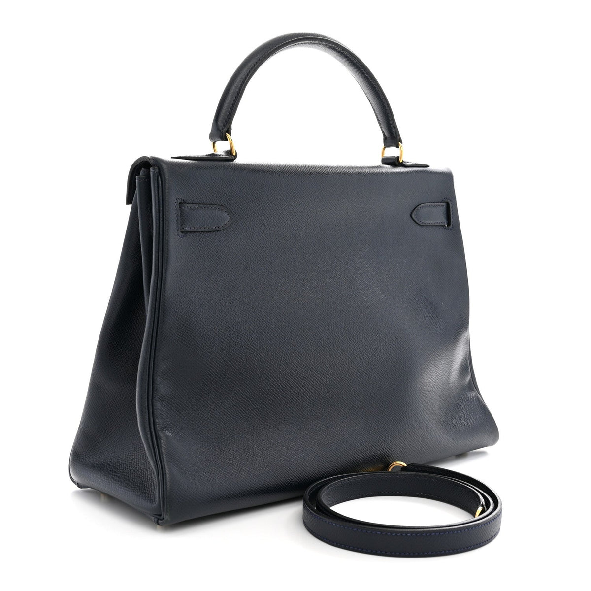 Hermès Courchevel Kelly Retourne 32 Bleu Indigo