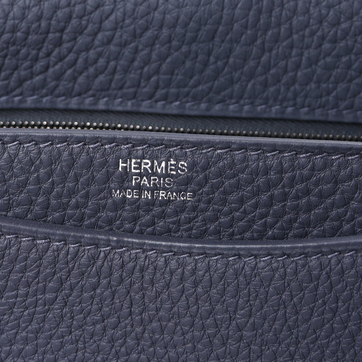 Hermès Togo Steve Light Messenger Etain