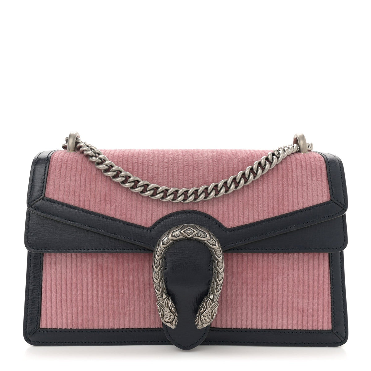 Gucci Lanzo Stretch Cord Azalea Calfskin Small Dionysus Shoulder Bag Pink Blue