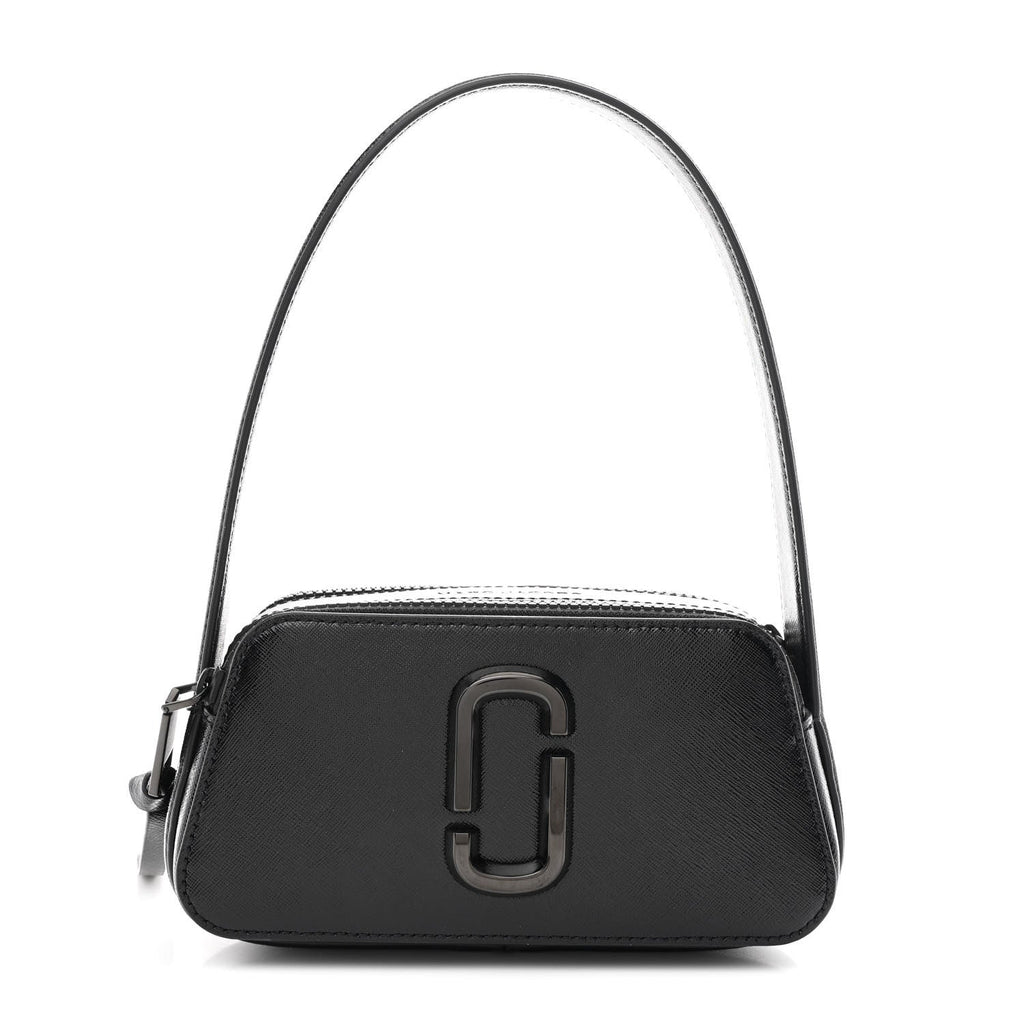 Marc Jacobs Saffiano Slingshot Shoulder Bag Black