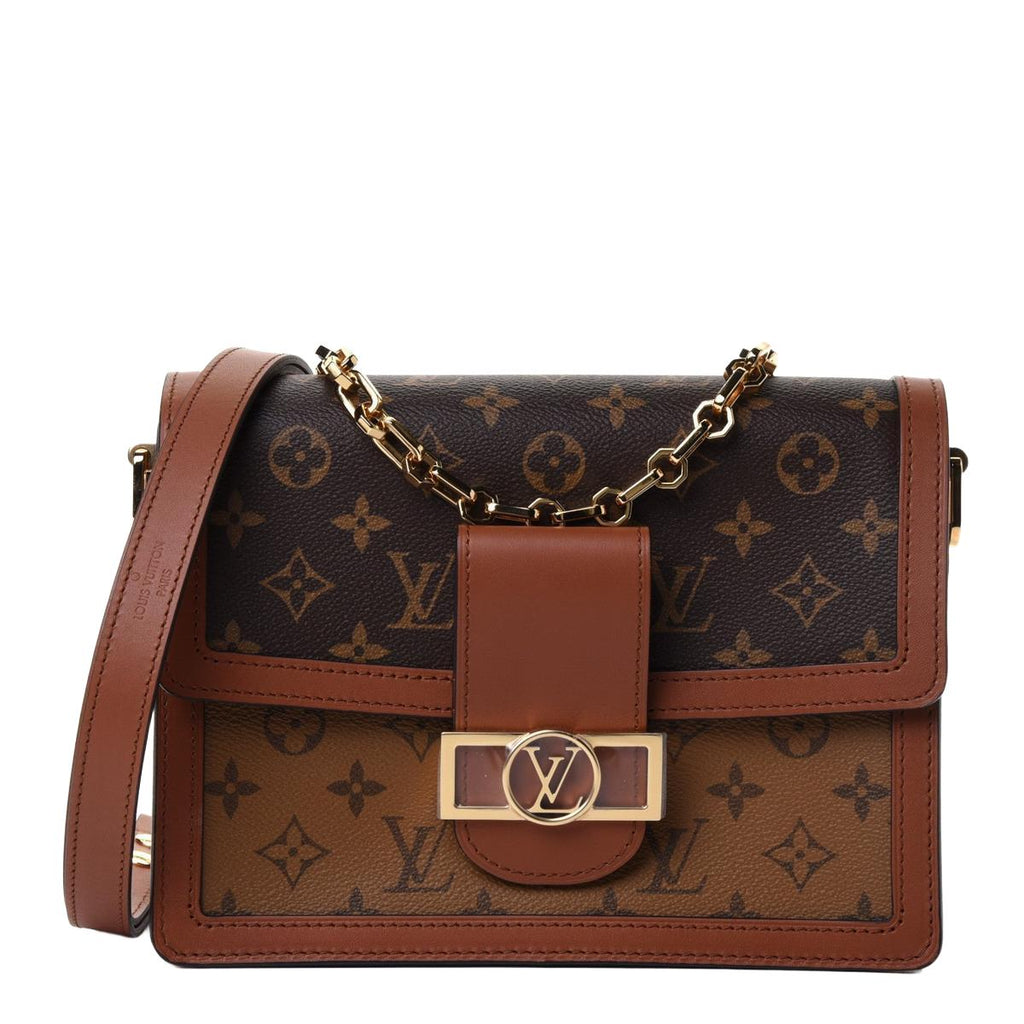 3/4 front view with chain and leather strap