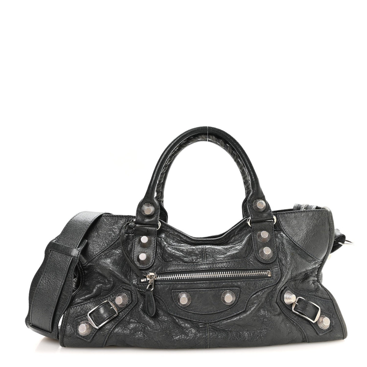 Balenciaga Agneau Giant 21 Silver Hardware Part Time Anthracite