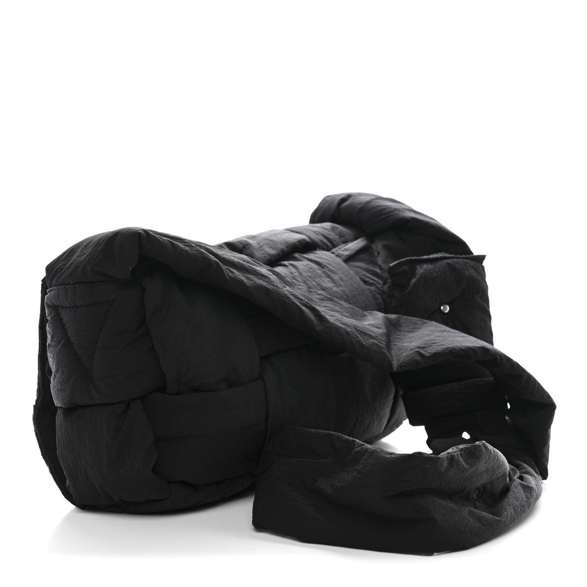 Bottega Veneta Nylon Intrecciato Padded Tech Cassette Bag Black