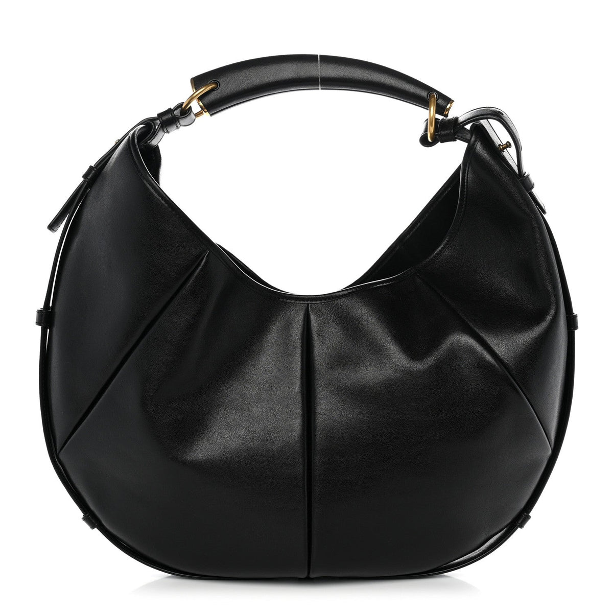 Saint Laurent Calfskin Mombasa Shoulder Bag Black