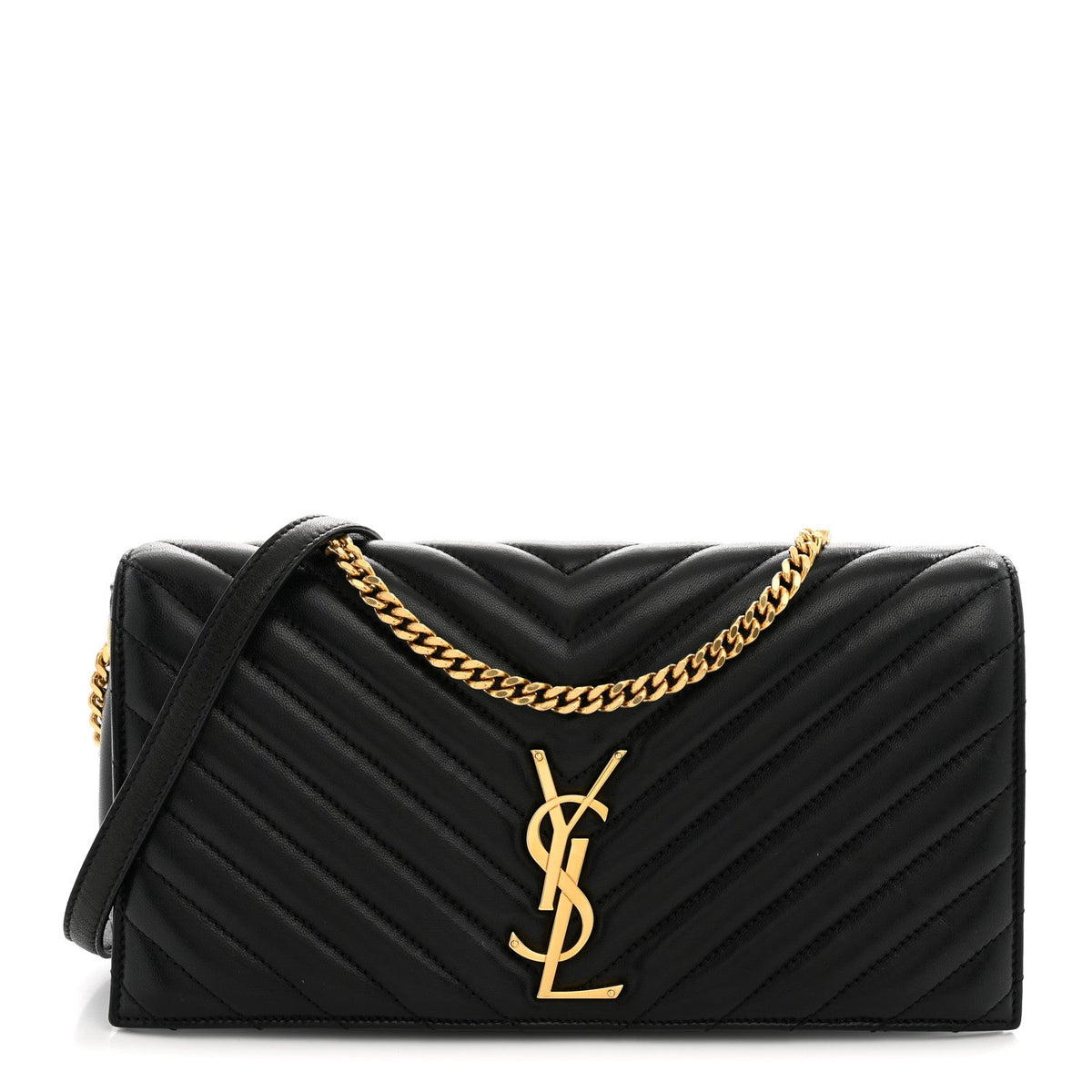 Saint Laurent Lambskin Matelasse Monogram Kate 99 Black