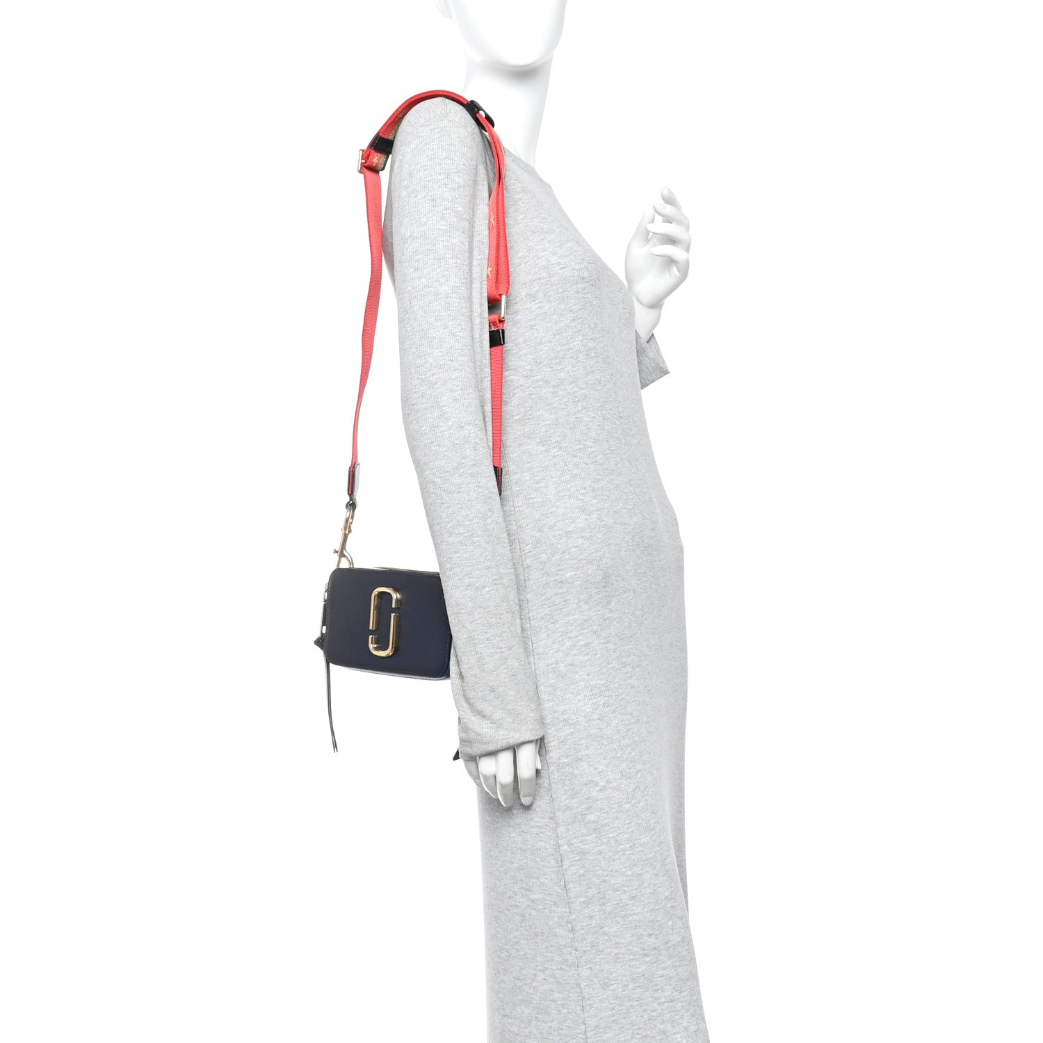 Marc Jacobs Saffiano Small Snapshot Camera Bag Navy Multicolor