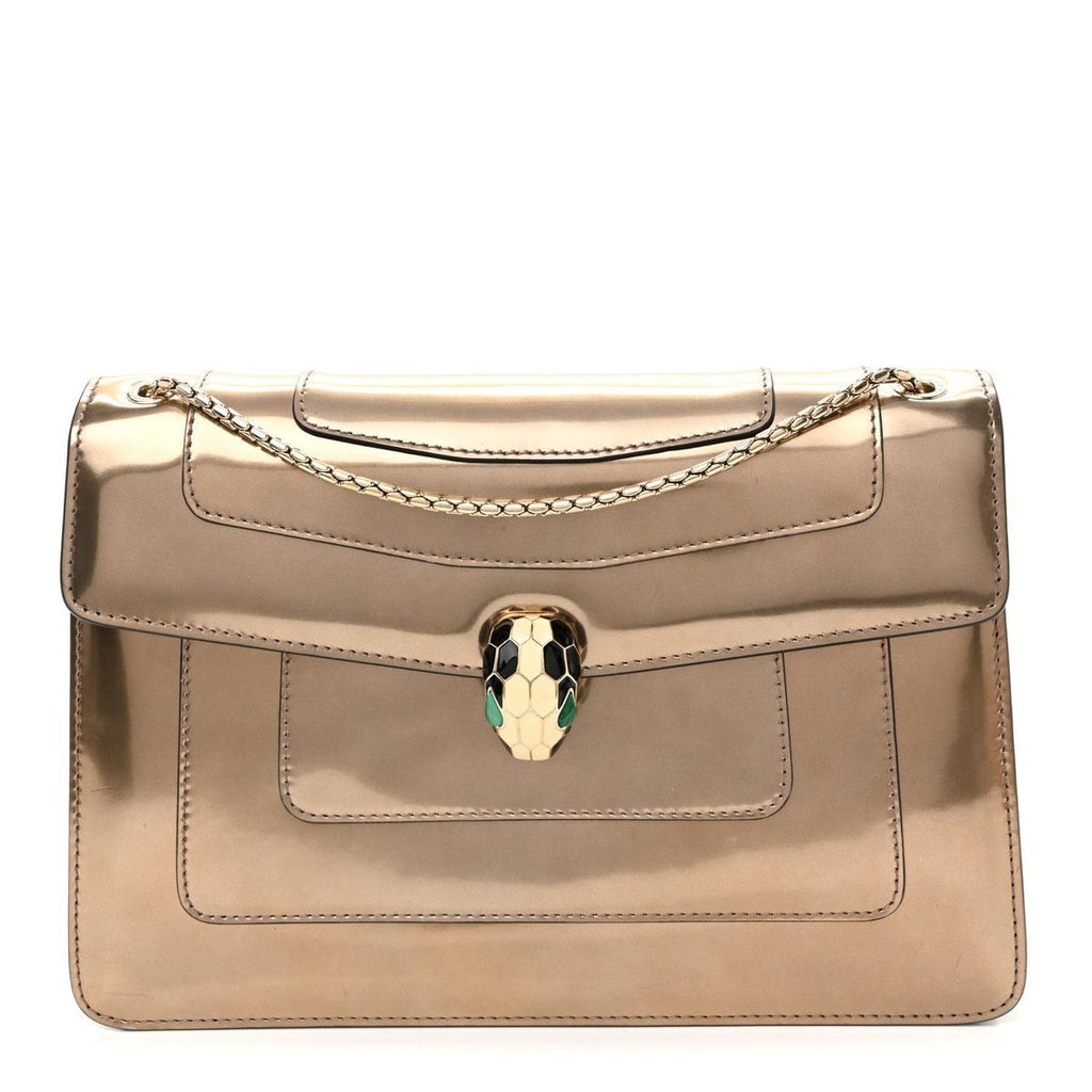 BVLGARI SERPENTI FOREVER CROSSBODY BAG IN BRONZE METALLIC CALFSKIN