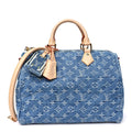 Louis Vuitton Monogram Denim Speedy Soft 30 Blue