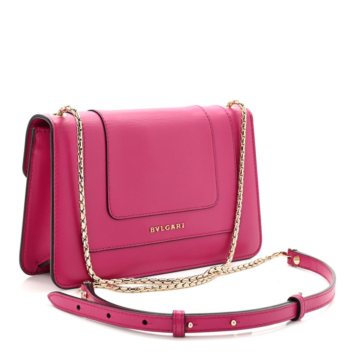 BVLGARI SERPENTI FOREVER CROSSBODY BAG IN PINK CALFSKIN
