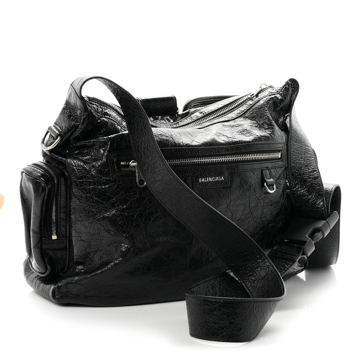 Balenciaga Agneau Arena Superbusy Messenger Bag Black