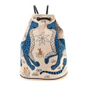 Hermès Cotton Canvas Les Leopards Tote Bag Bleu Sable
