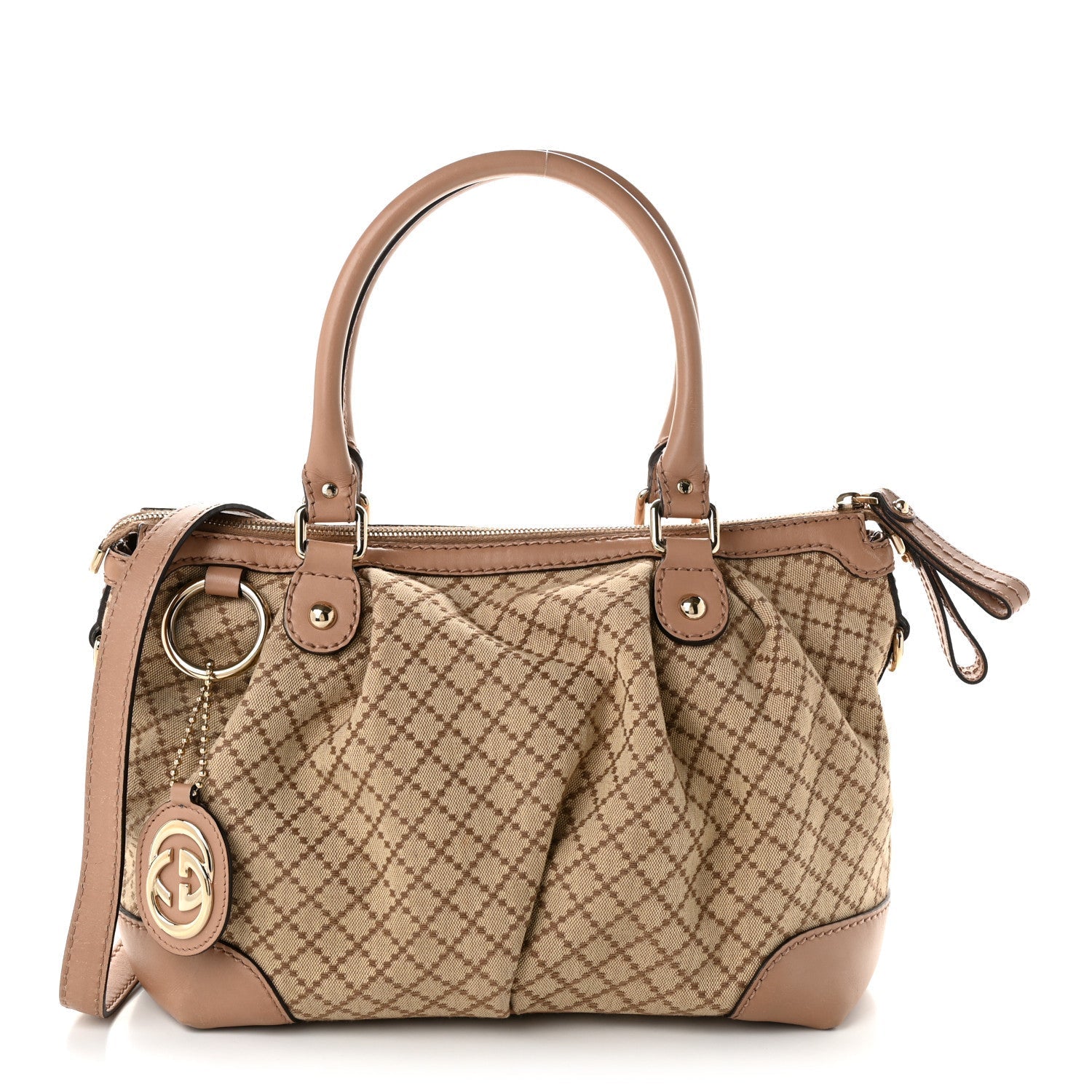 Gucci Diamante Medium Sukey Top Handle Bag Beige Pink
