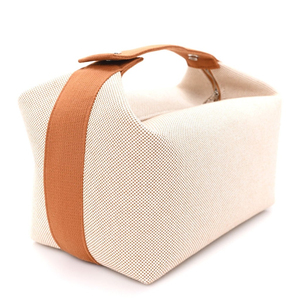 Hermès Canvas Large Bride-A-Brac Cabriole Case Biscuit