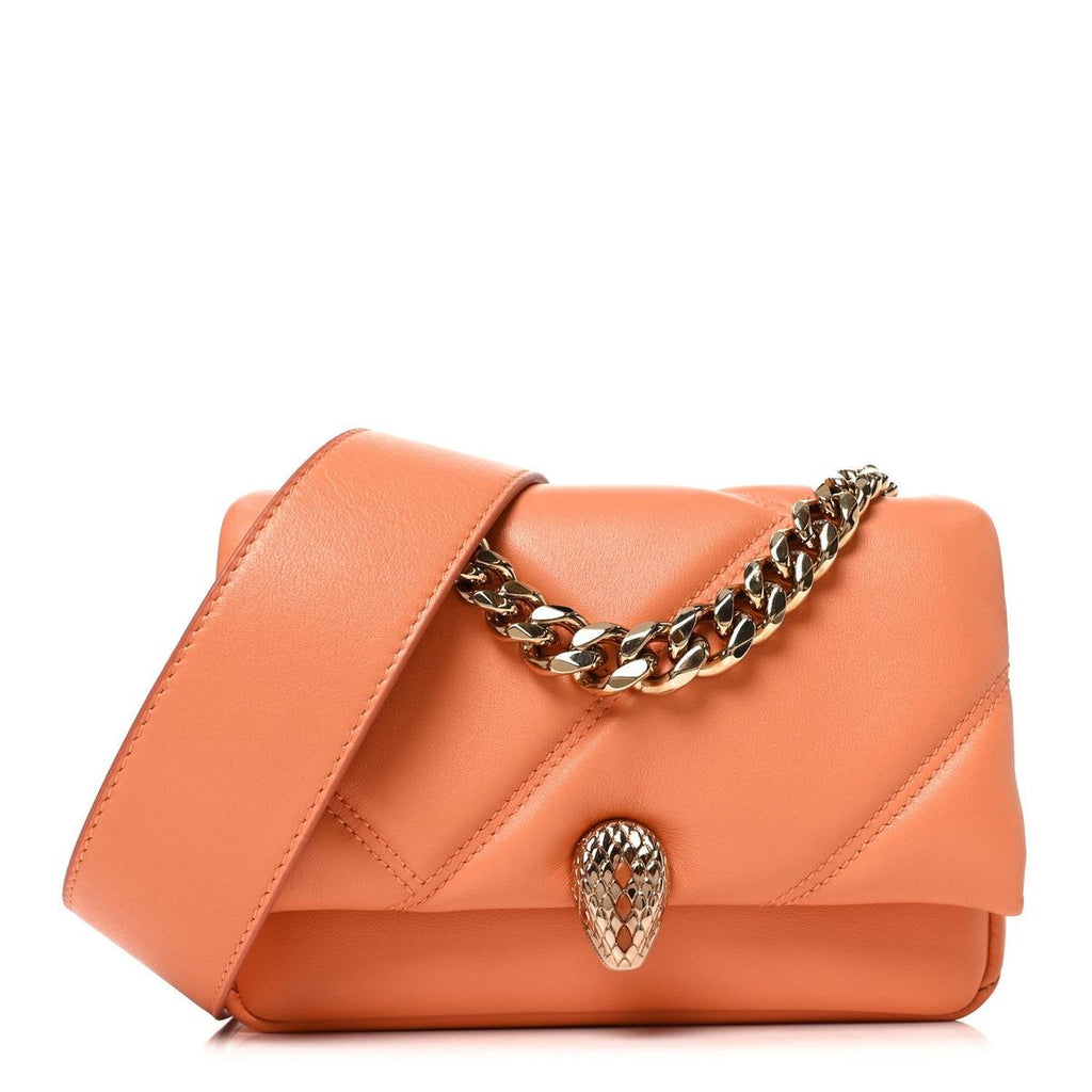 BVLGARI SERPENTI CABOCHON MINI CROSSBODY BAG IN ORANGE CALFSKIN