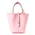 Hermès Taurillon Clemence Picotin Lock 18 PM Rose Sakura