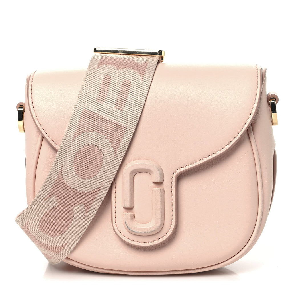 Marc Jacobs Calfskin Small The Covered J Marc Saddle Bag Rose Dust