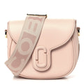 Marc Jacobs Calfskin Small The Covered J Marc Saddle Bag Rose Dust
