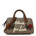 Gucci GG Supreme Monogram Blind for Love Embroidered Small Boston Beige Tuscany