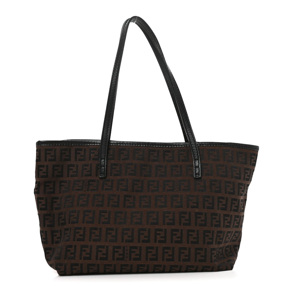 Fendi Zucchino Small Roll Tote Tobacco Moro