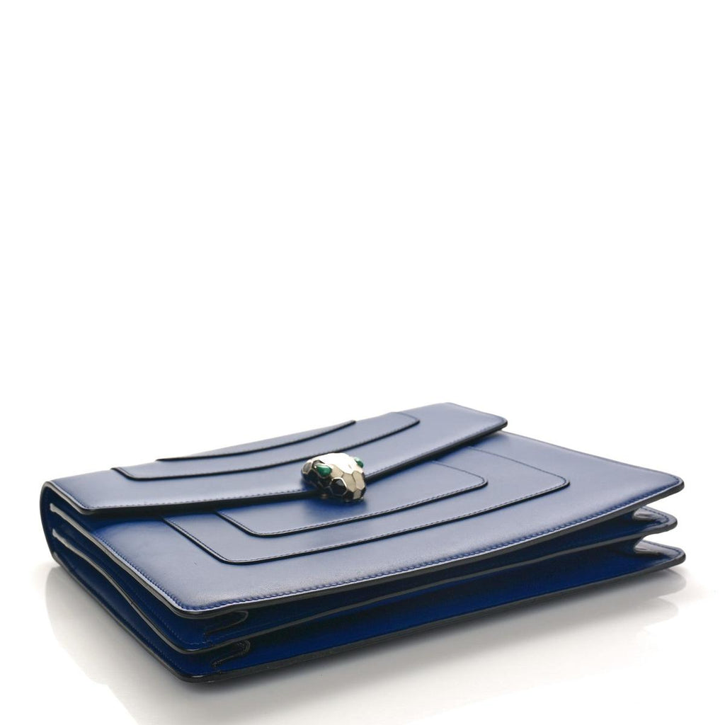 BVLGARI SERPENTI FOREVER SHOULDER BAG IN NAVY CALFSKIN